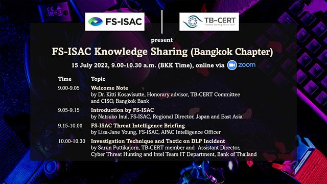 Webinar: FS-ISAC Knowledge Sharing (Bangkok Chapter)