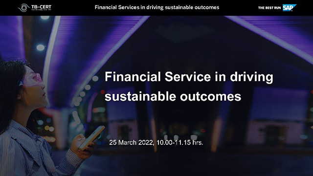 Webinar: Financial Service in driving sustainable outcomes